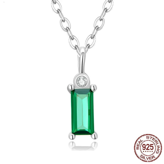 Green Zircon Pendant Necklace