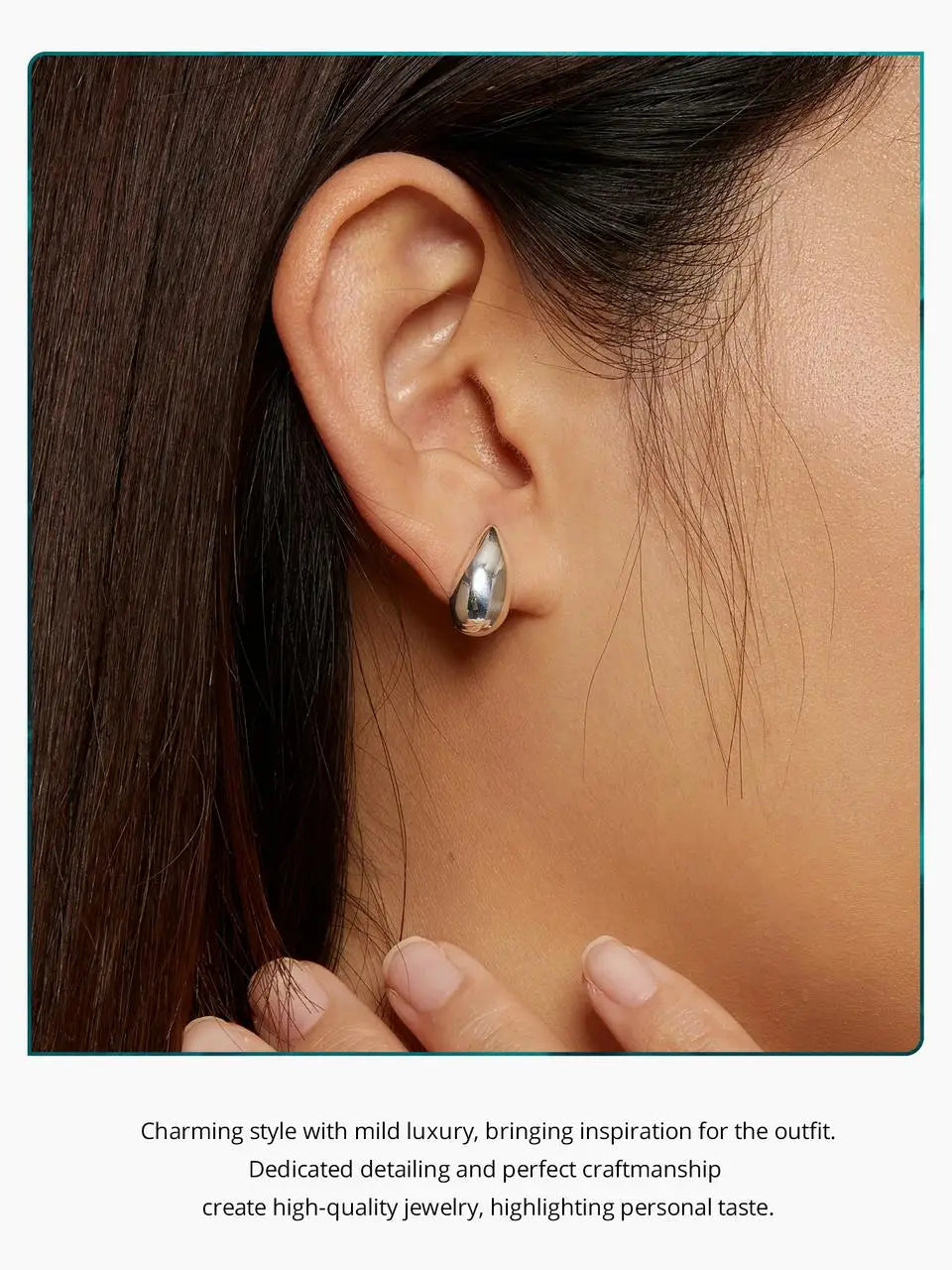 Waterdrop Earrings Teardrop Stud Earrings